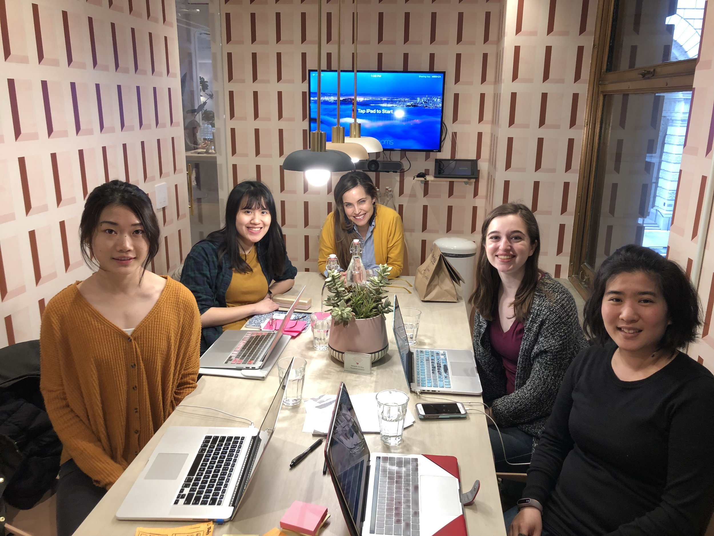 Robin, Co-Founder of Workit, with the team.