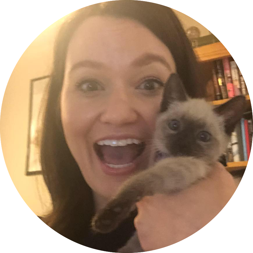 Head of Marketing Kali Lux with her Siamese cat