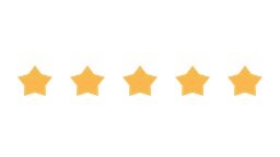 Five gold stars, like in a rating system