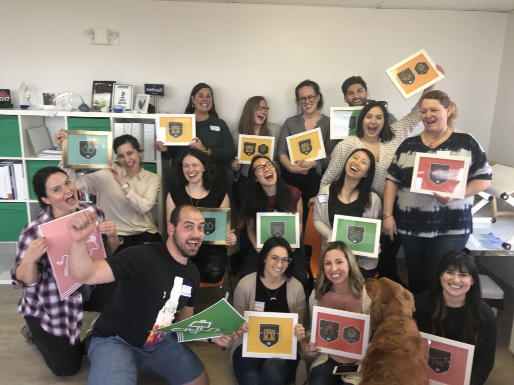 Workit Team proudly showing off certificates
