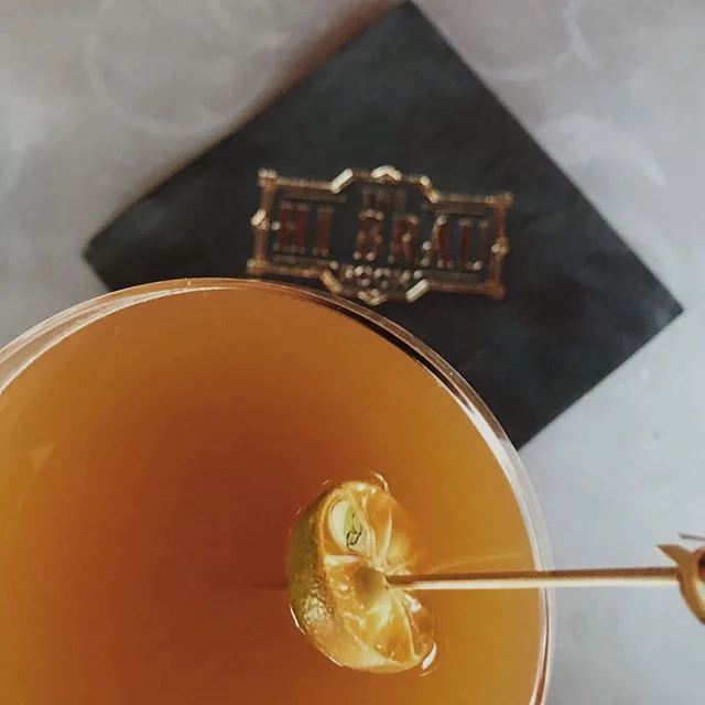 @thehibrauroom is now open on Wednesdays from 6:30 to 10:30 pm. Tonight @thelordflores will be unveiling our new HI Brau cocktail menu. Swing by and sip on a few while enjoying live gypsy jazz by the Hot Club of Hulaville. Photo by @crysmy