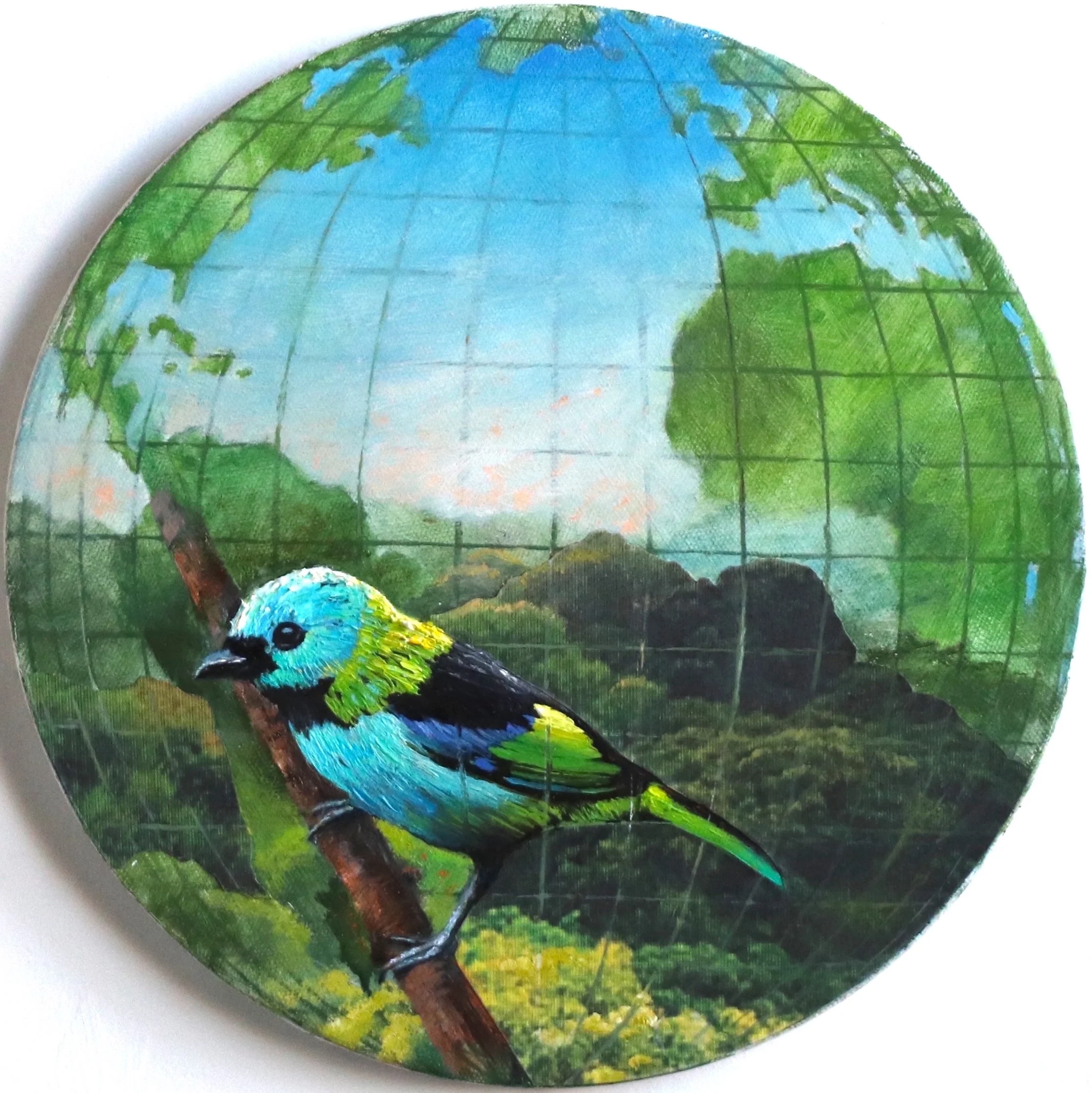 9. %22Bird World%22 12%22D oil & mixed media on canvas (2020).jpg