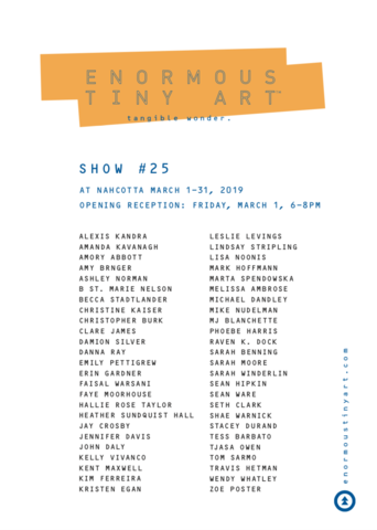 the 25th Enormous Tiny Show @ Nahcotta  