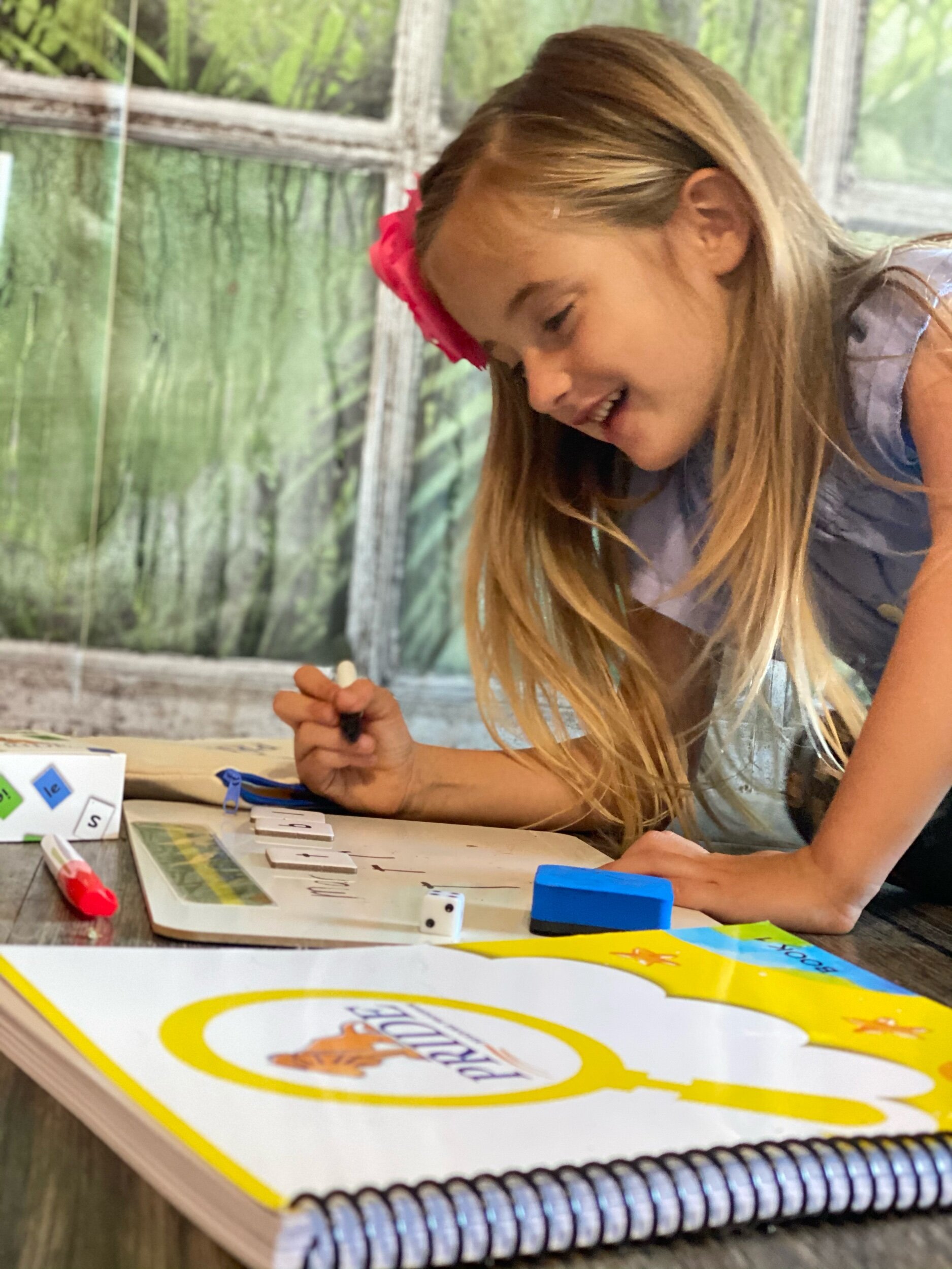  The PRIDE activity kit is a modern version of Maria Montessori’s chalkboard work and serves the same direct aim of hand-eye coordination and fine motor skills in writing. 