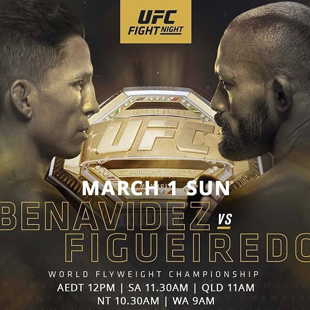 Who will take the Flyweight title? 🏆 This Sunday, watch @joejitsu and @daico_deusdaguerra fight it out! Round up your mates, and head to any of our 300+ Official Home of #UFC pubs 💥

Live from 12PM VIC, NSW, TAS | 11:30AM SA | 11AM QLD | 10:30AM NT