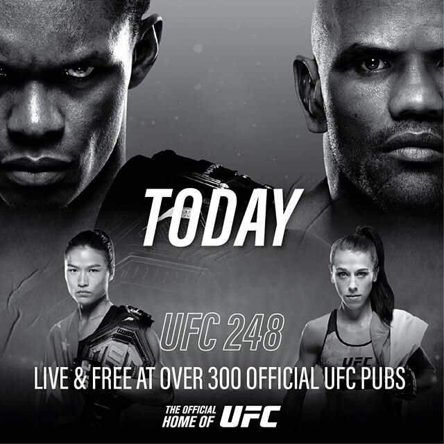 Today, #UFC248 is on! Grab your mates, settle for a few, and watch it any of our 300+ Official Home of UFC pubs 💥

Live from 2pm VIC, NSW, ACT, TAS | 1pm QLD | 1:30pm SA | 11:30am NT | 11am WA