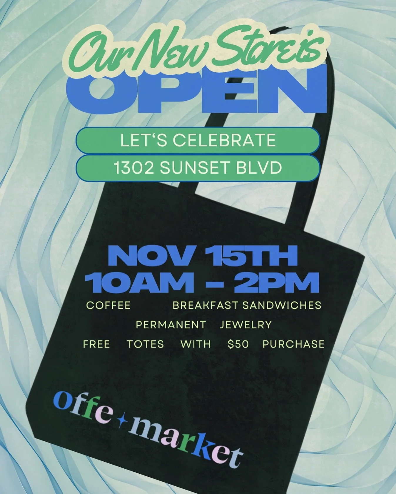 NEW ERA, SAME OFFE MARKET! 💖

We&rsquo;re so excited to invite you to celebrate our new space. You&rsquo;ll get first look, the same great deals, and a lot of fun!

Expect:
🥪 @ccseggmuffin - egg breakfast sandwiches
☕️ @dashoespresso - coffee bar
?