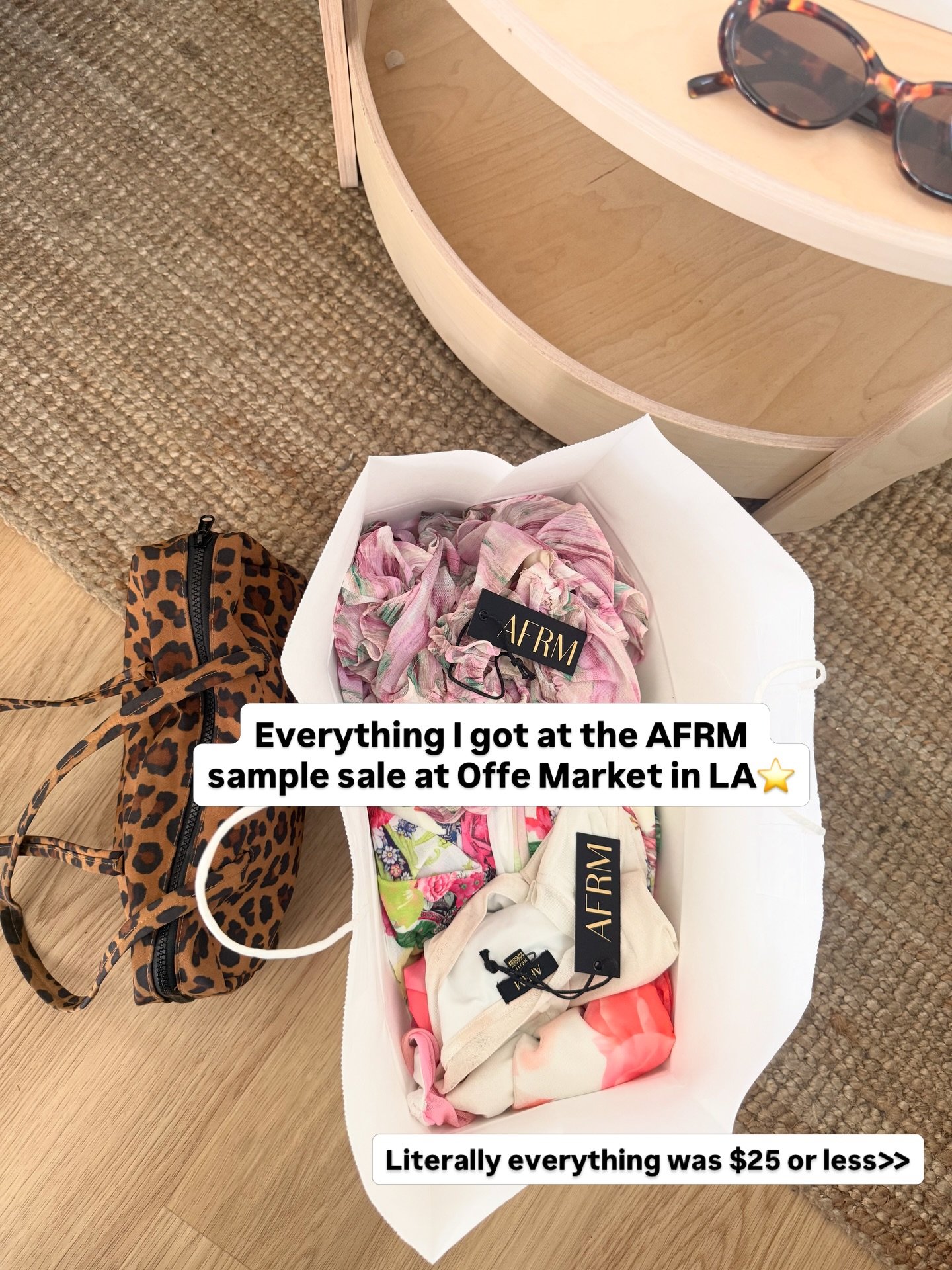 AFRM sample sale is THIS WEEKEND🛍️☀️‼️
stop by Offe Market Saturday and Sunday to shop everything $25 or less!