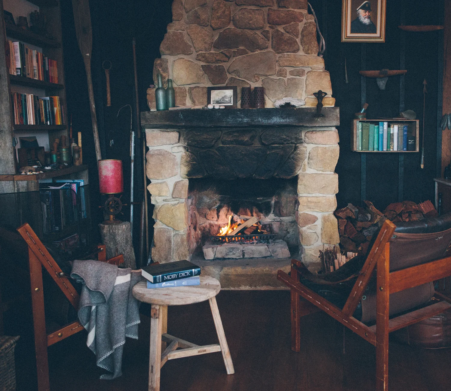 Handmade open fireplace