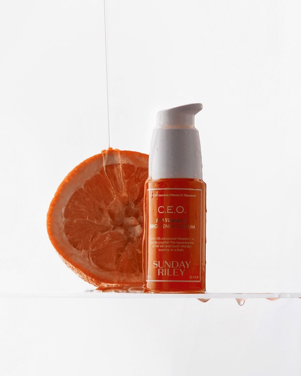 @SundayRiley 15% CEO Vitamin C Brightening Serum lightens discoloration, reduces redness and the appearance of pores. You can use vitamin C day or night but I prefer to use at night so I wake up with a glow and I don't have to worry about layering to