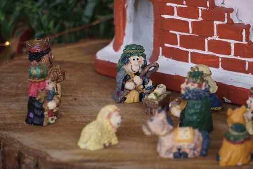 Unique nativity backdrop