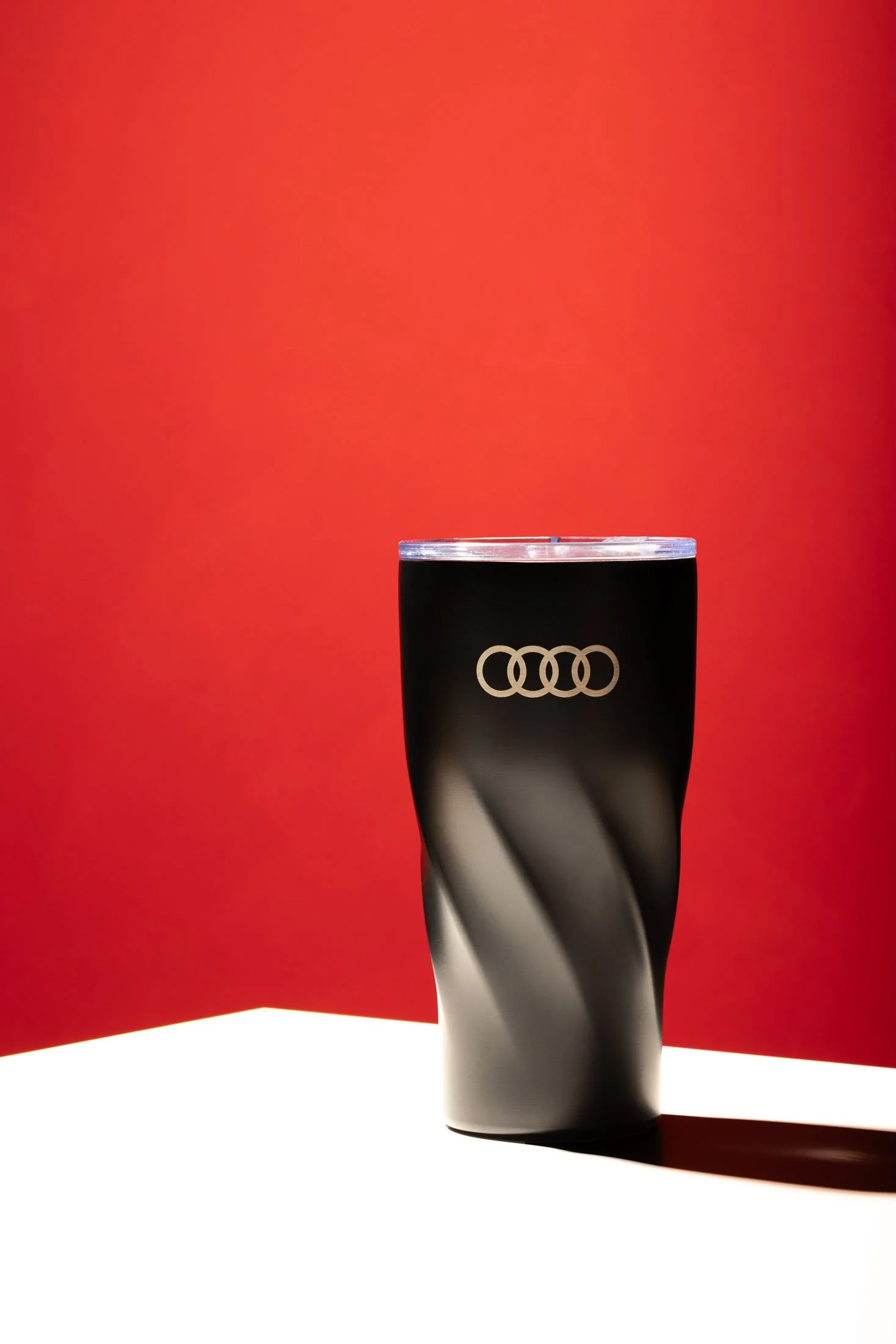 Audi branded coffee tumbler color pop bold graphic photo