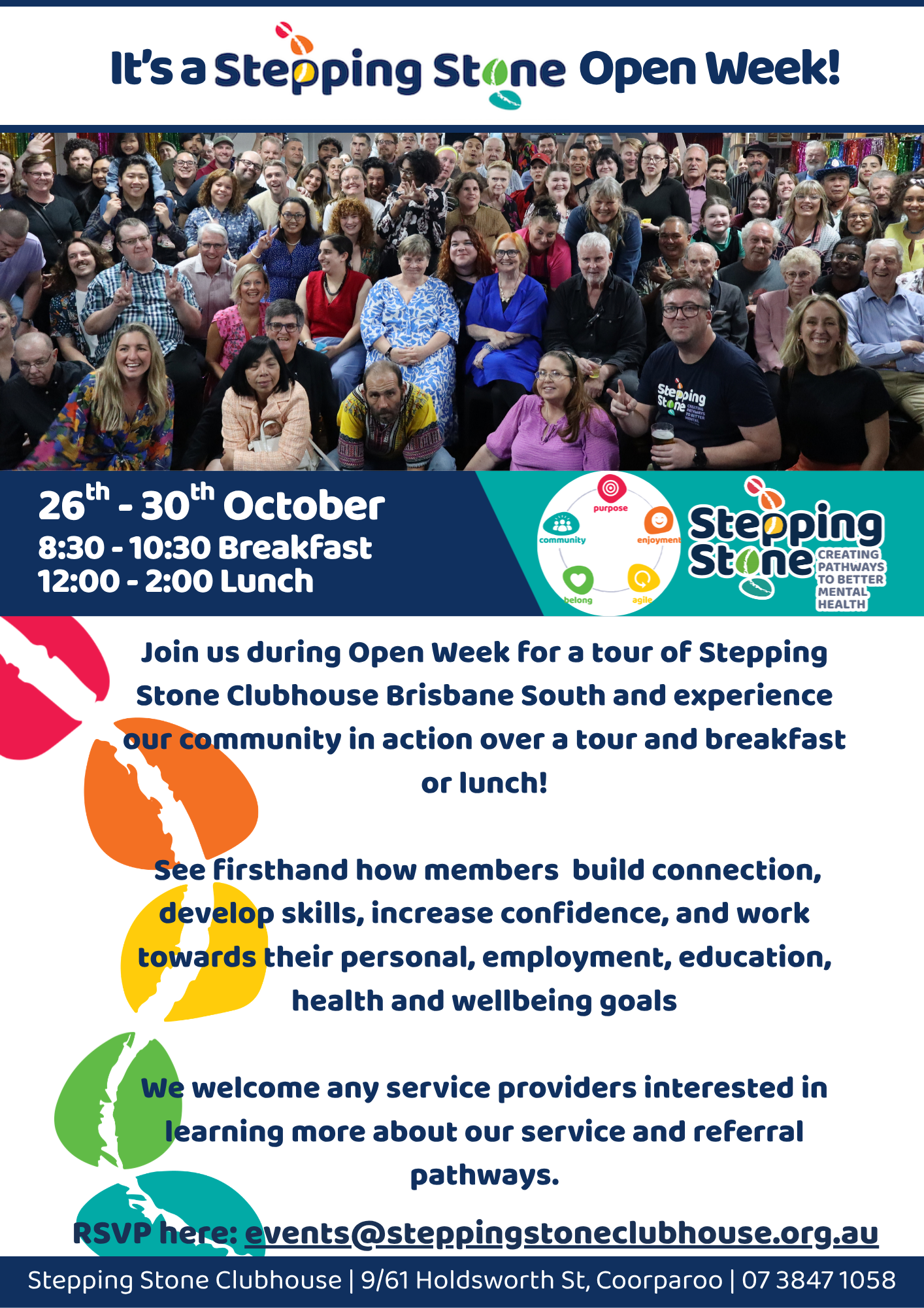 Stepping Stone Open Week for service providers! 