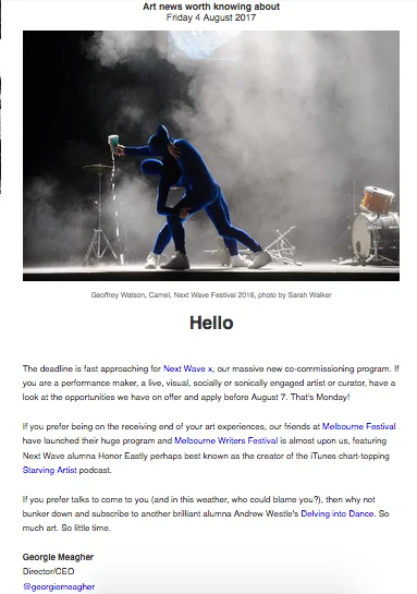 Next Wave Newsletter 4th August 2017