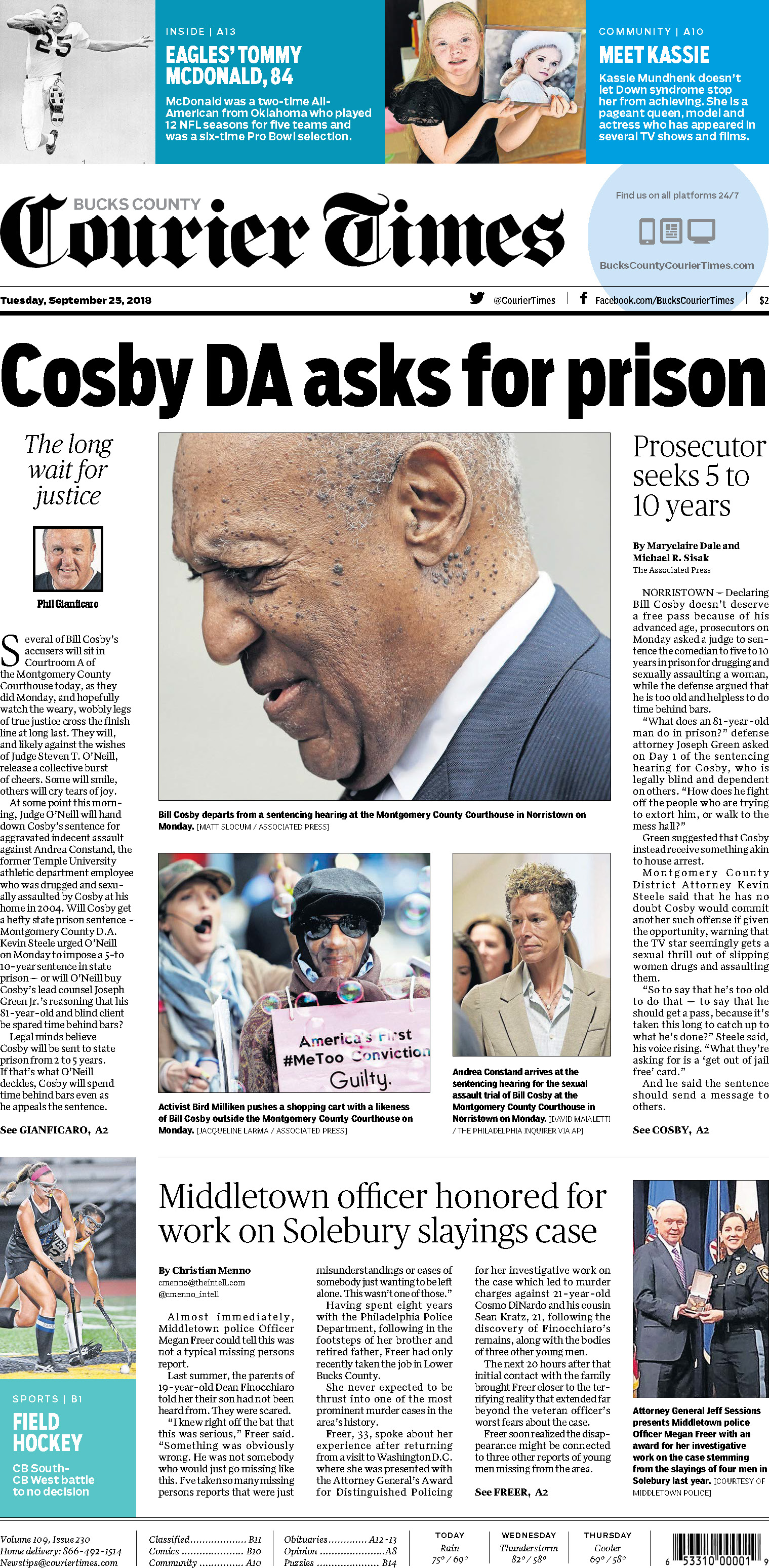 0925_PA_Bucks County Courier Times A1 - News Cover.jpg