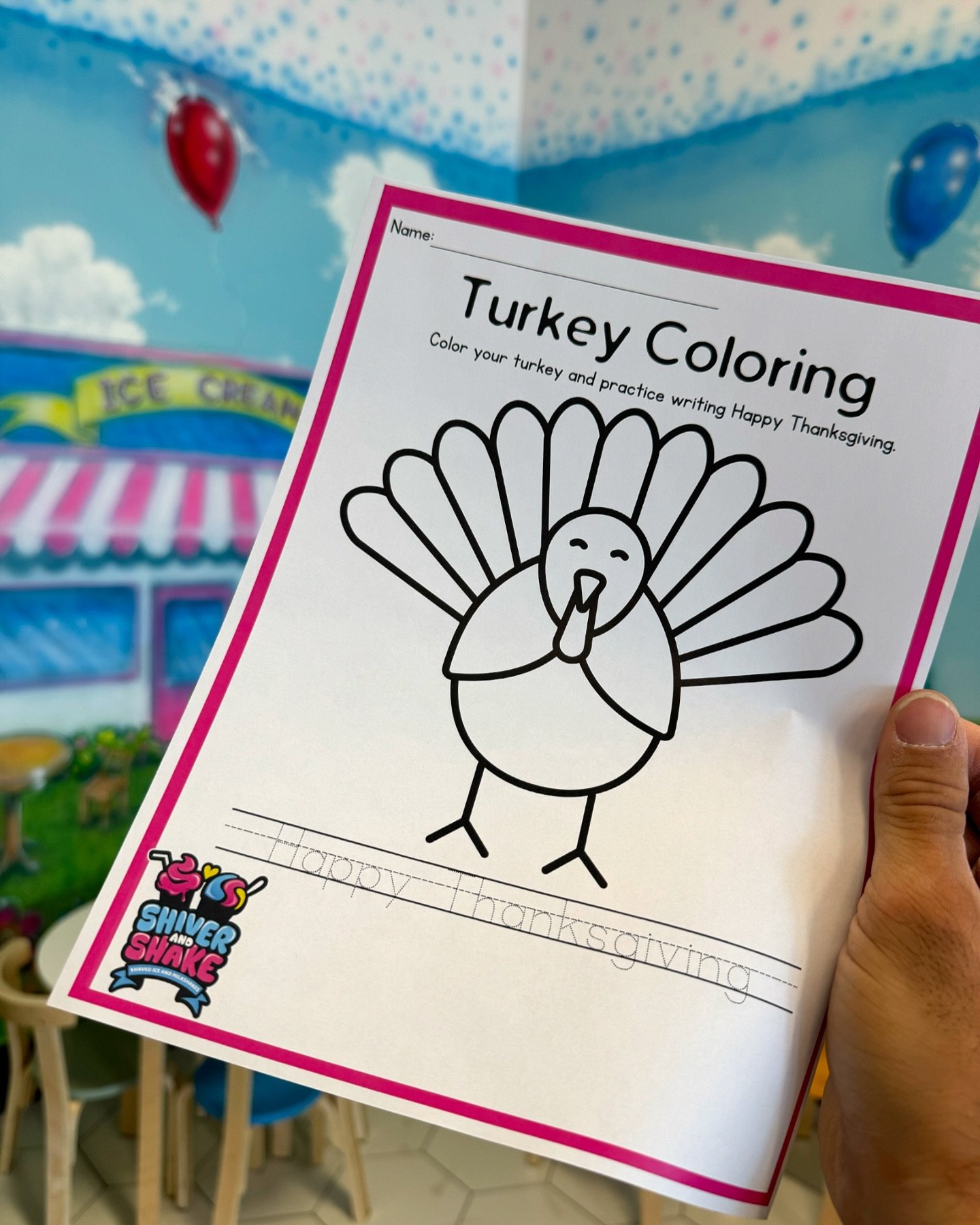 🦃✨ It&rsquo;s Turkey Tuesday at Shiver and Shake! Bring the kiddos in today to color their very own turkey masterpiece, and they&rsquo;ll get a FREE scoop of ice cream! 

🍨🎨 Let their creativity shine while you enjoy a sweet treat too. Don&rsquo;t