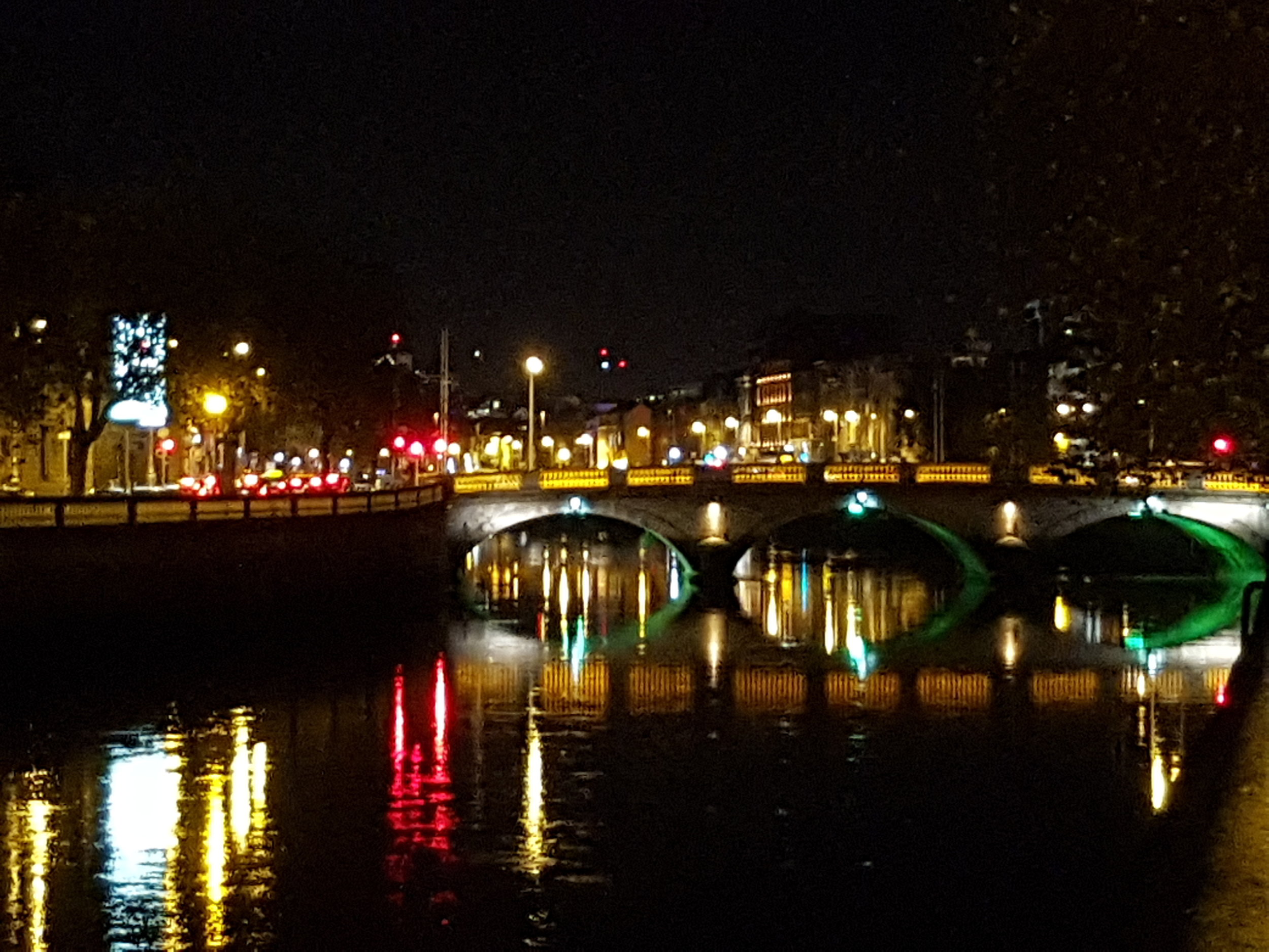 ...and River Liffey by night