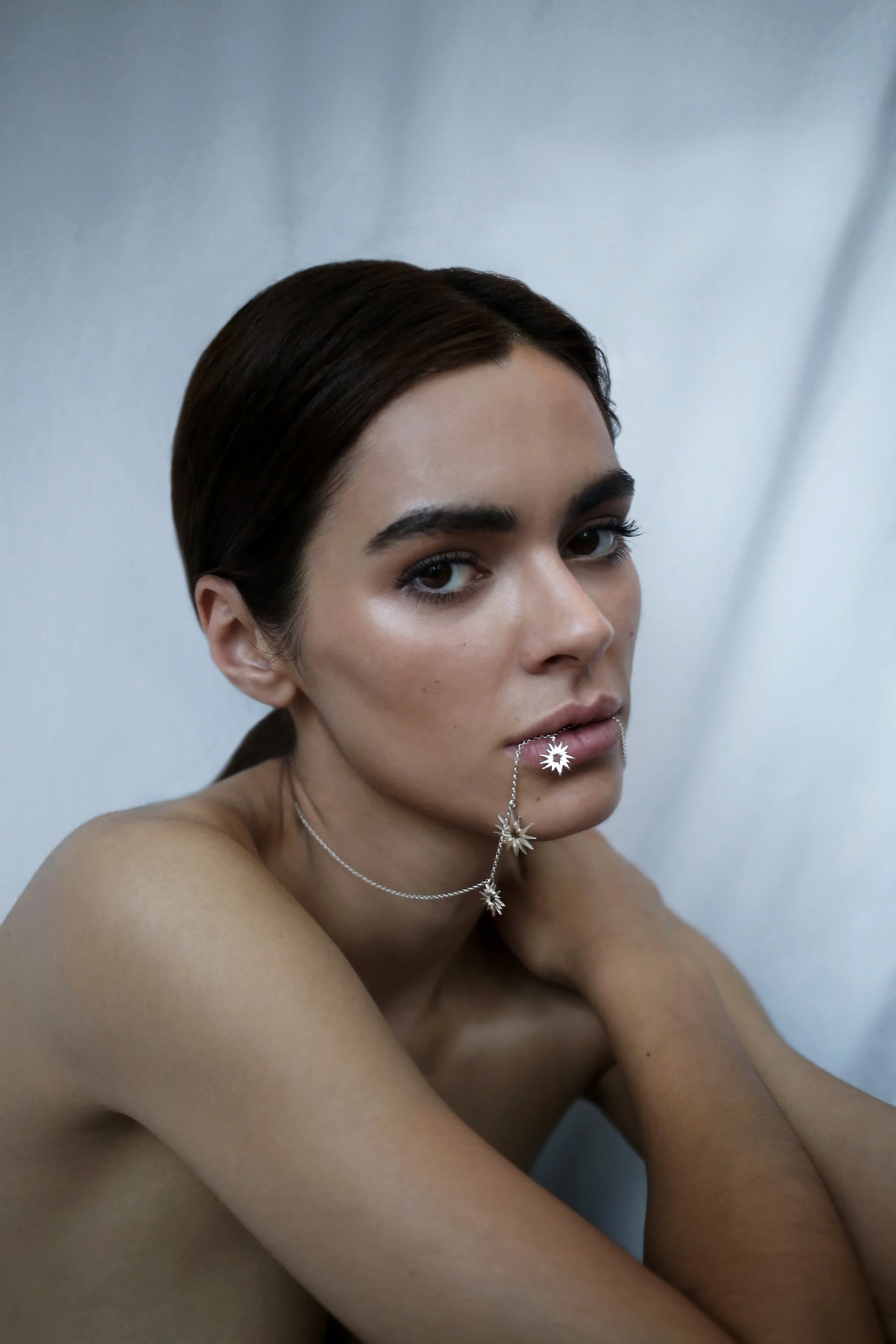 The 'BADABOOM' three details necklace • silver