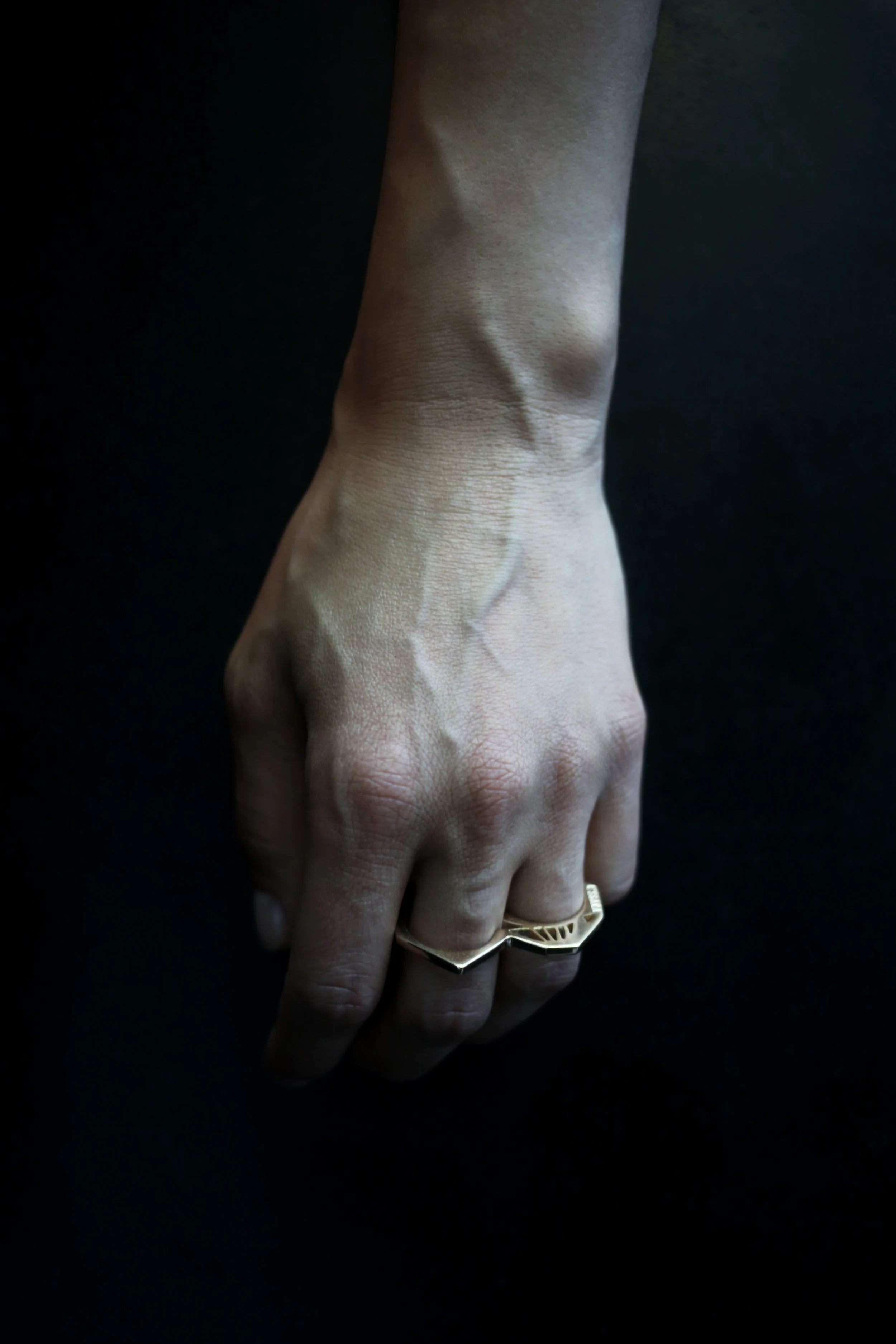 The 'MONETA' double ring • gold