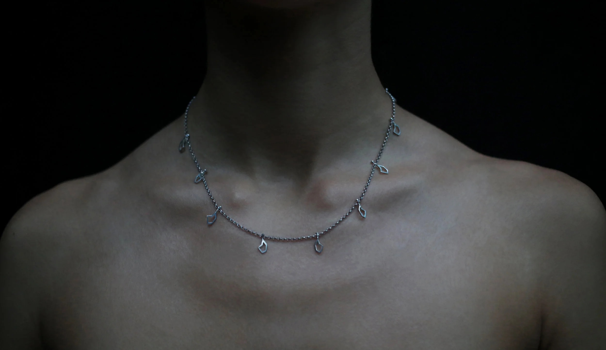 The 'PAFTA' Dangle necklace • silver