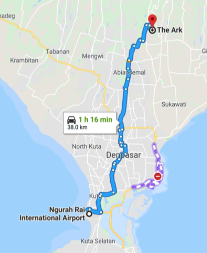 FROM THE ARK TO THE AIRPORT Be sure to book your flights to and from Ngurah Rai International Airport. *We will let you know where the bus will pick you up and drop you off.