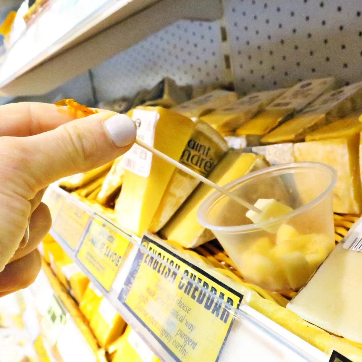 Cheese Samples at the Amish Market