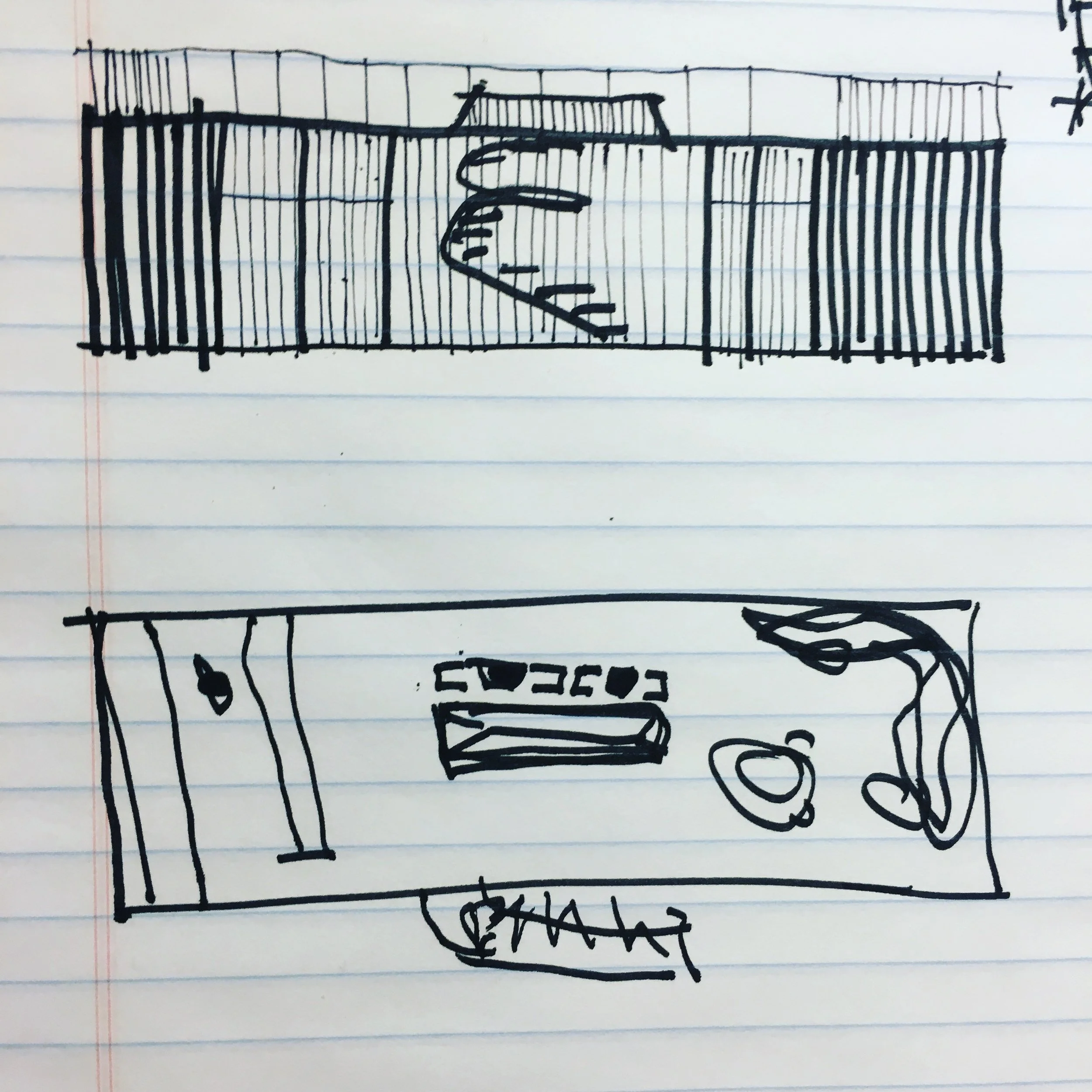  Sketch concept elevation + plan 