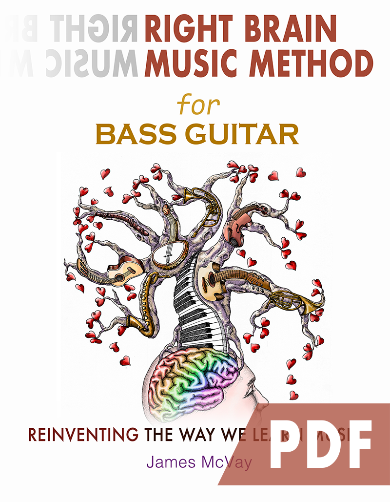 Right Brain Music Method For Bass Guitar - PDF DIGITAL DOWNLOAD