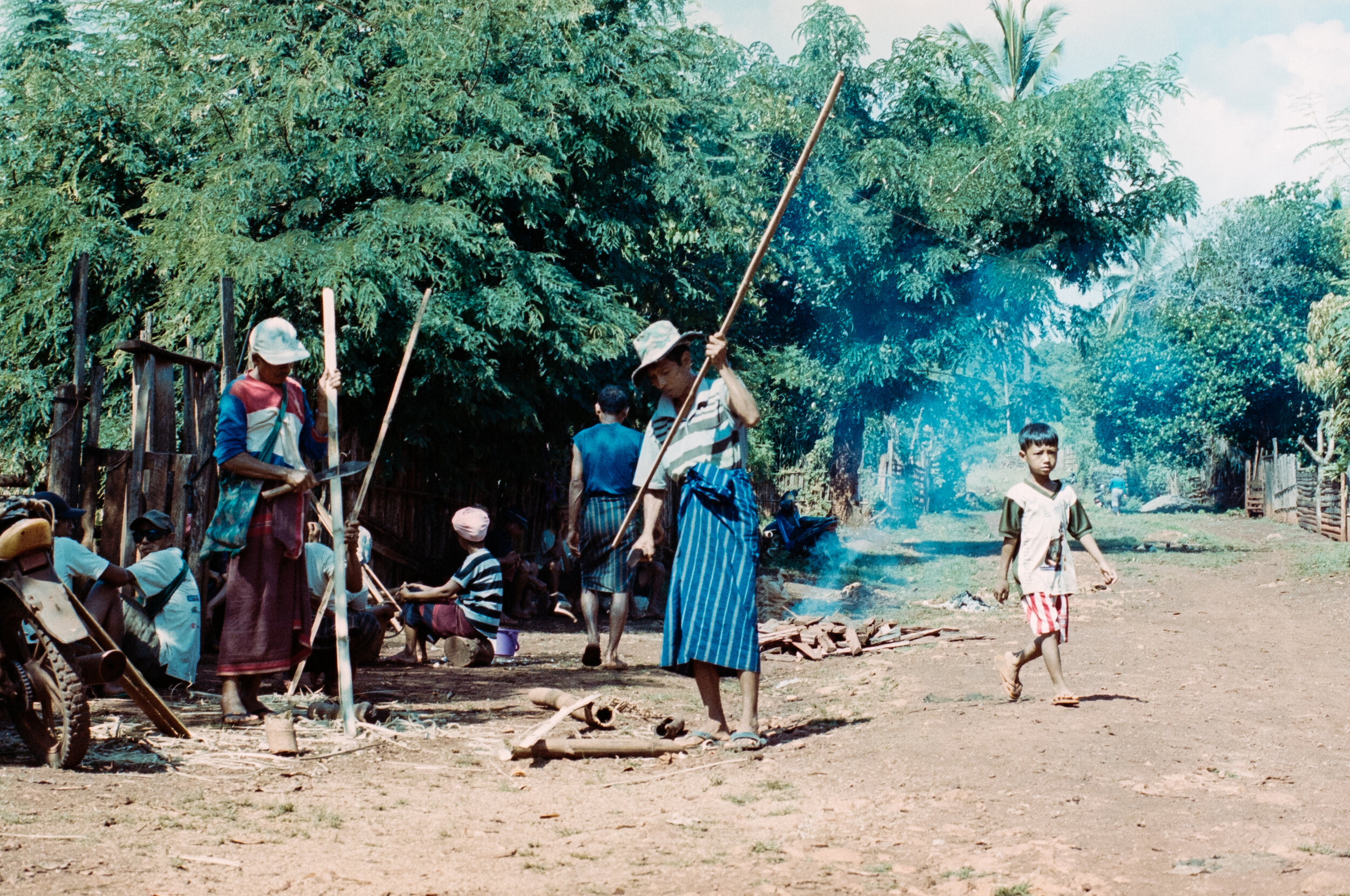  This day bad luck was driven away… The owner of the main house performed a ceremony to get rid of the bad spirits, and bury feathers and bones outside of the village. Food was donated for good luck… 