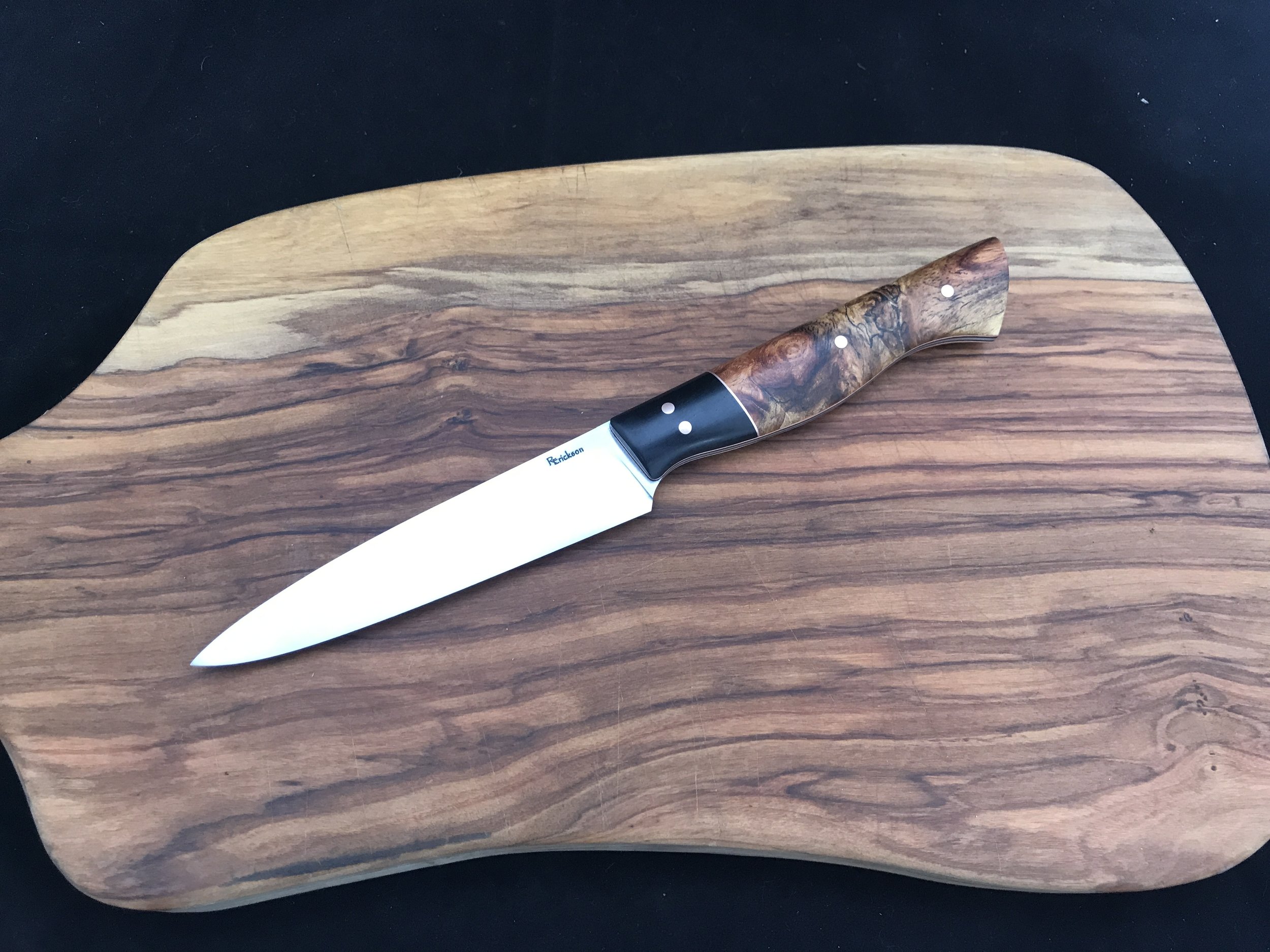 S35VN paring knife in Afzelia Burl