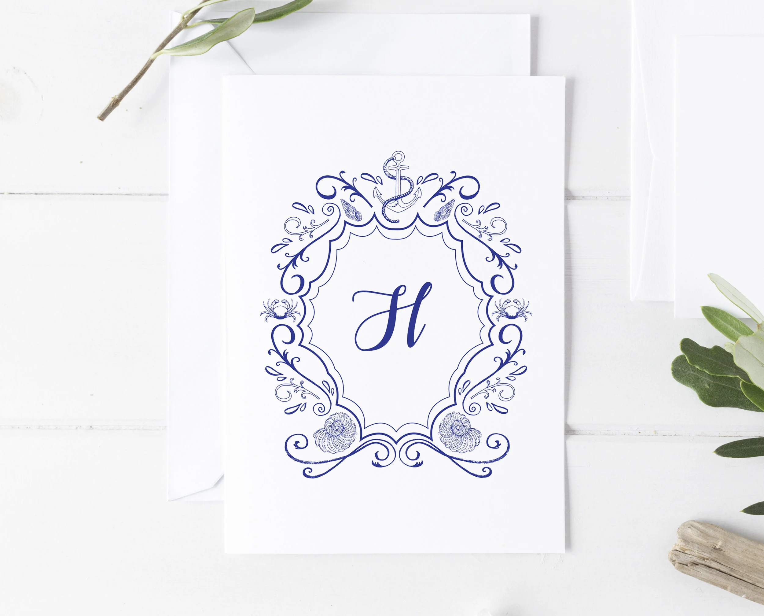 Nautical Wedding Crest Logo - Navy -.jpg