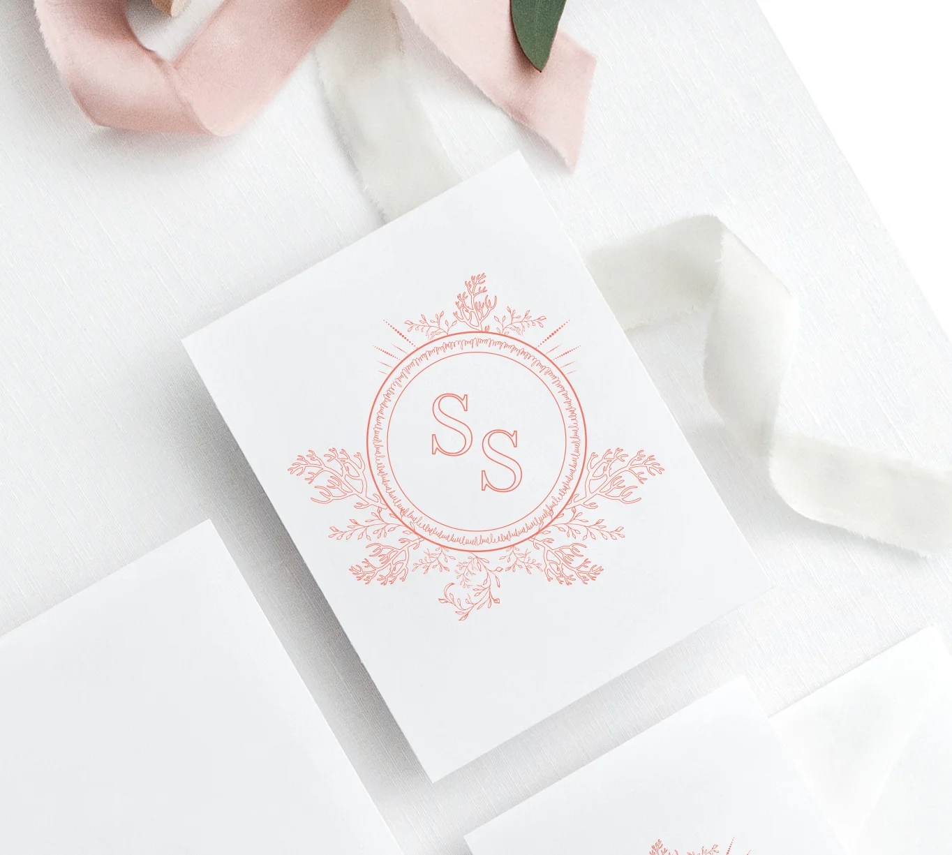 Beachy Coral Wedding Logo - Nautical Crest 3.jpg