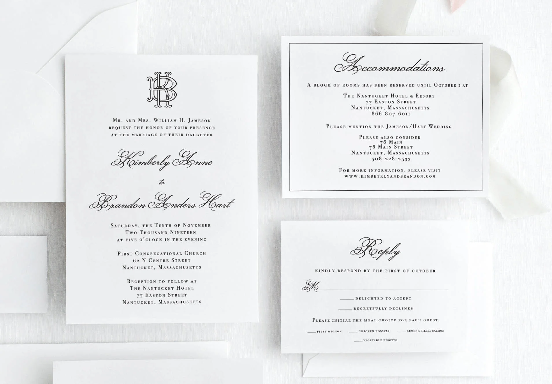 Interlocking Monogram Wedding Invitation Set Black.jpg
