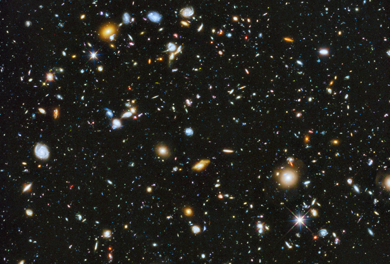 Hubble Ultra Deep Field 2014 Credit: NASA, ESA, H. Teplitz and M. Rafelski (IPAC/Caltech), A. Koekemoer (STScI), R. Windhorst (Arizona State University), and Z. Levay (STScI)
