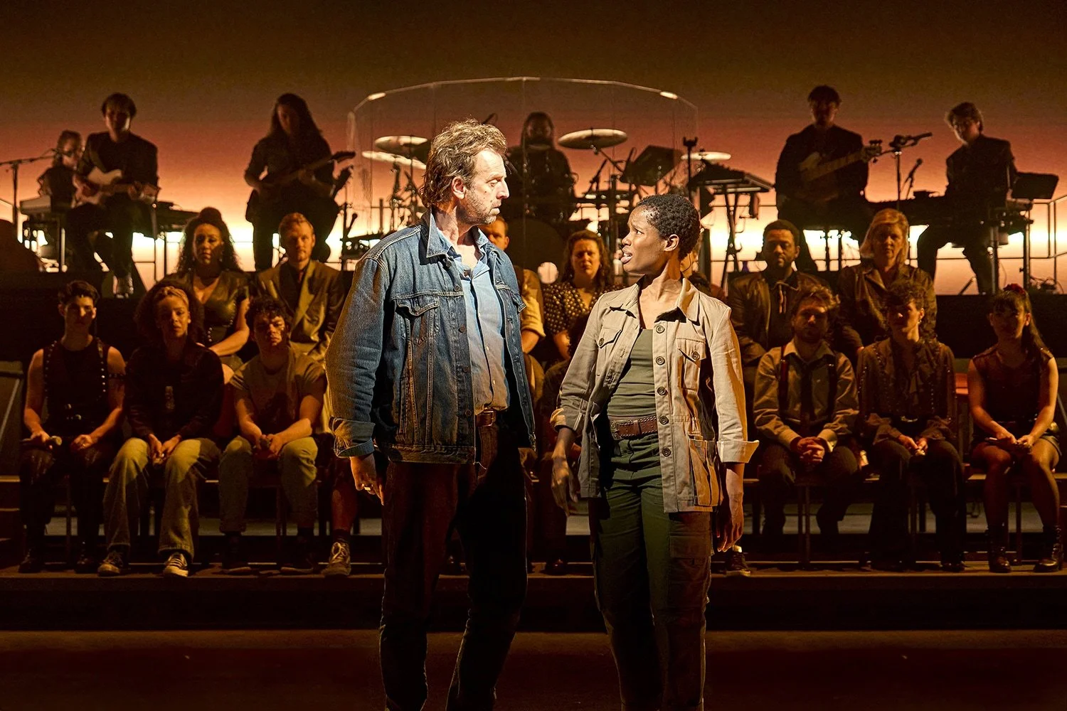 craige els (bob), abiona omonua (amara) and the company in just for one day at the old vic.JPG