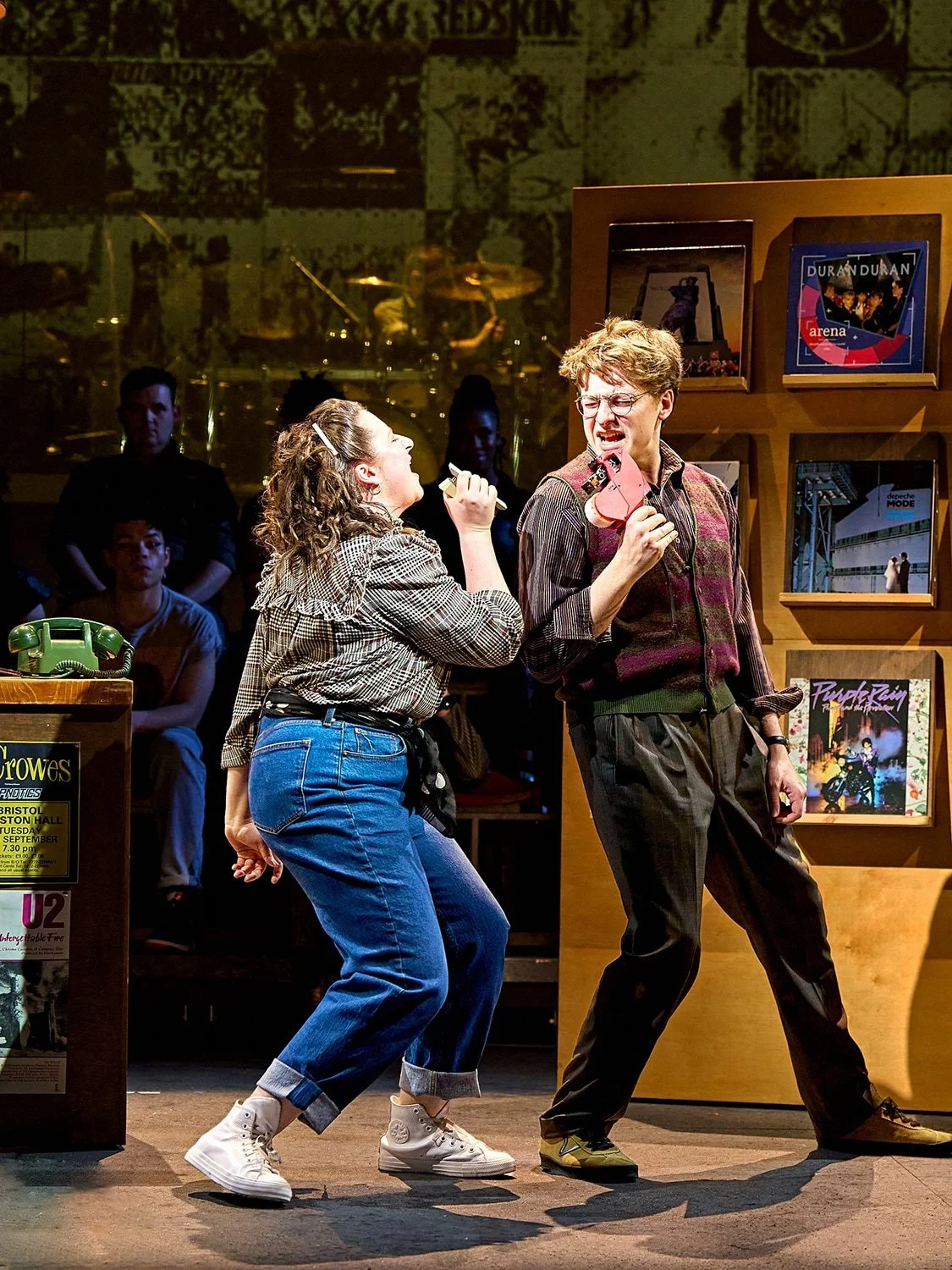 hope kenna (suzanne 1985) and joe edgar (tim) in just for one day at the old vic.JPG