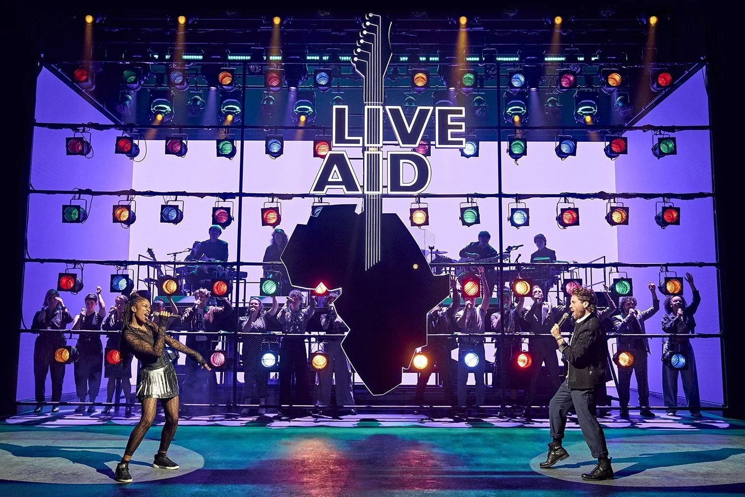 tamara tare (alicia), olly dobson (john) and the company in just for one day at the old vic.JPG