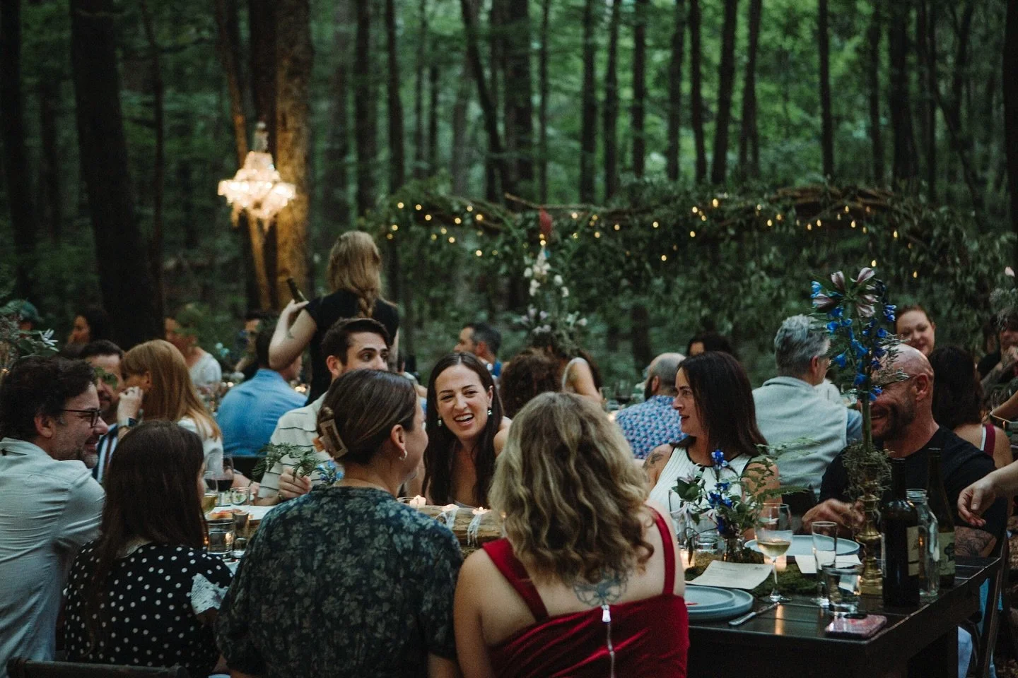 Our last &ldquo;In The Wild&rdquo; forest feast began with a bit of a drizzly walk into the woods that soon cleared to become a perfect summer evening in the Catskills. A few behind the scenes pics here too of our culinary team set up just outside th