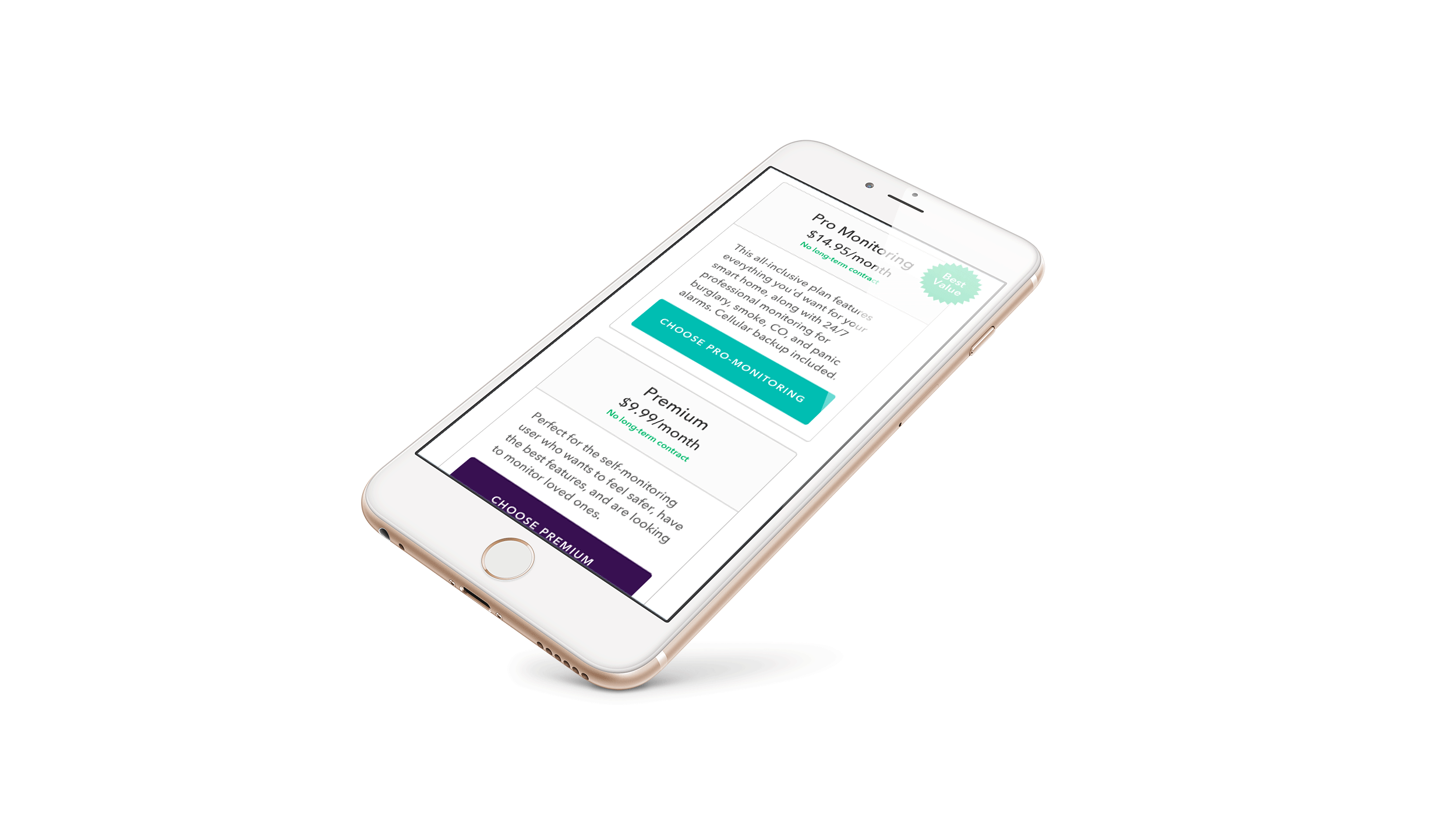 SaaS Plans Selection - Mobile Responsive