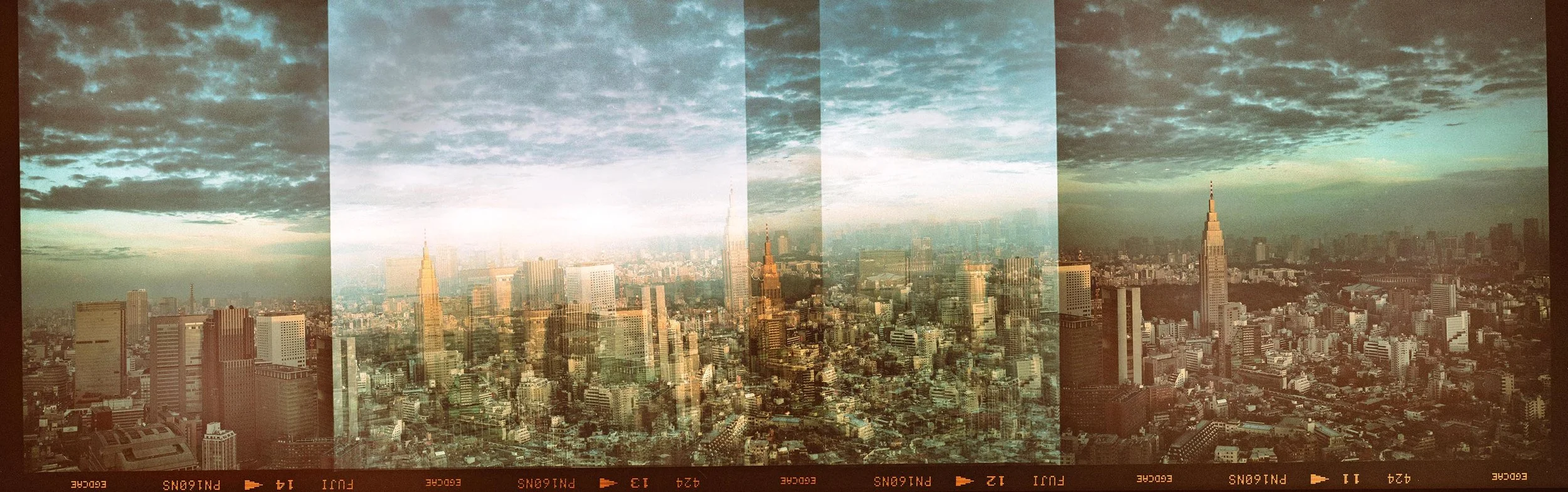 Tokyo Skyline multi exposure… Mamiya super 23