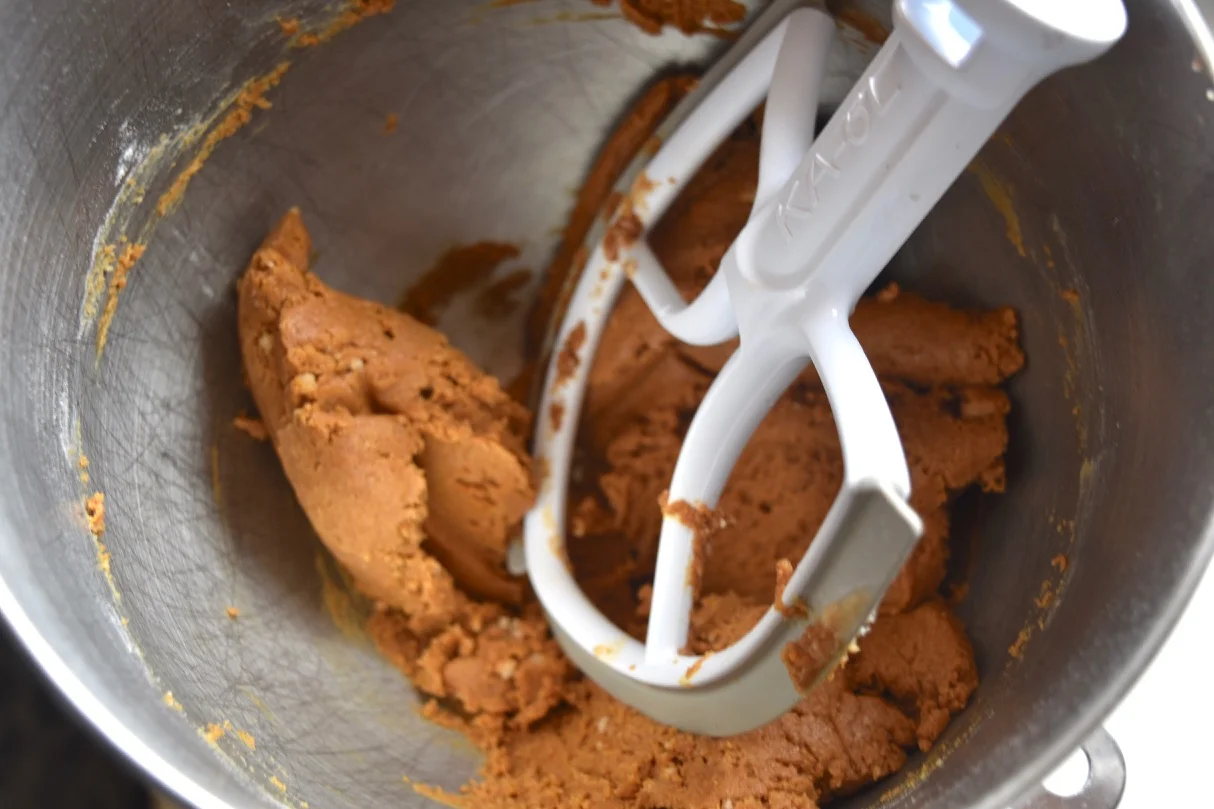 This is the batter with just the butter and molasses added.