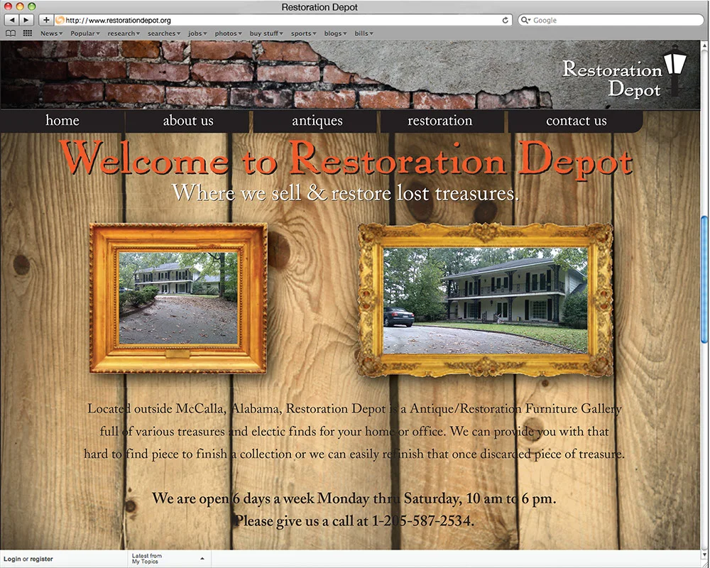 web site proposal for restoration depot