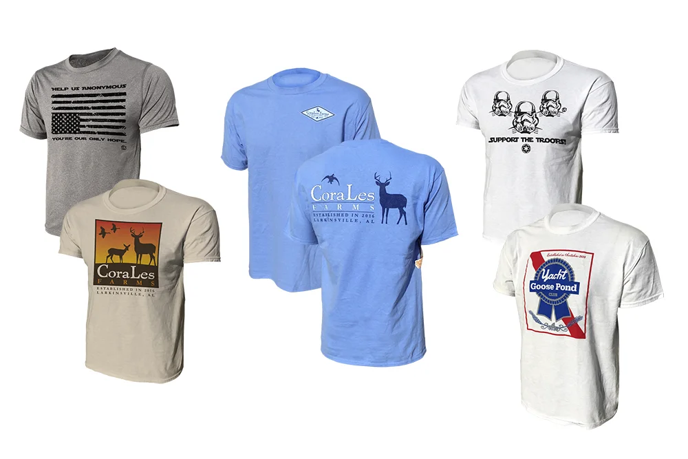 various t-shirt designs