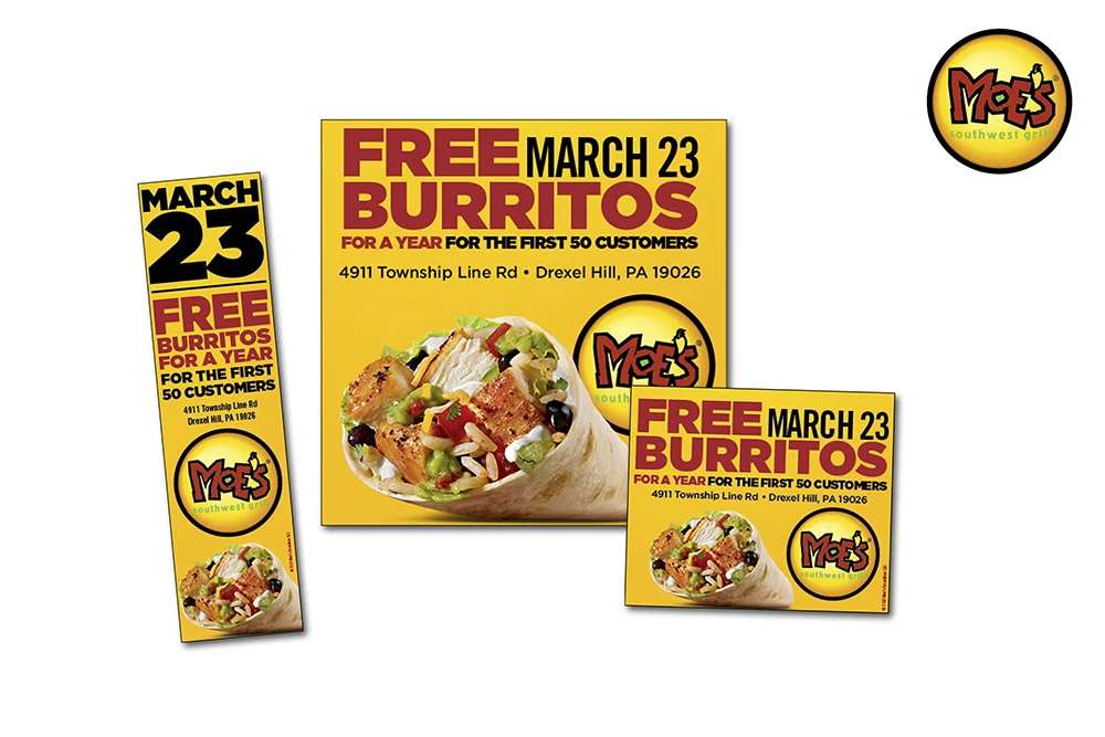 moe's point of purchase seasonal promotions