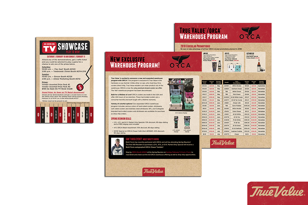 true value promotional flyers and card for reunion conference