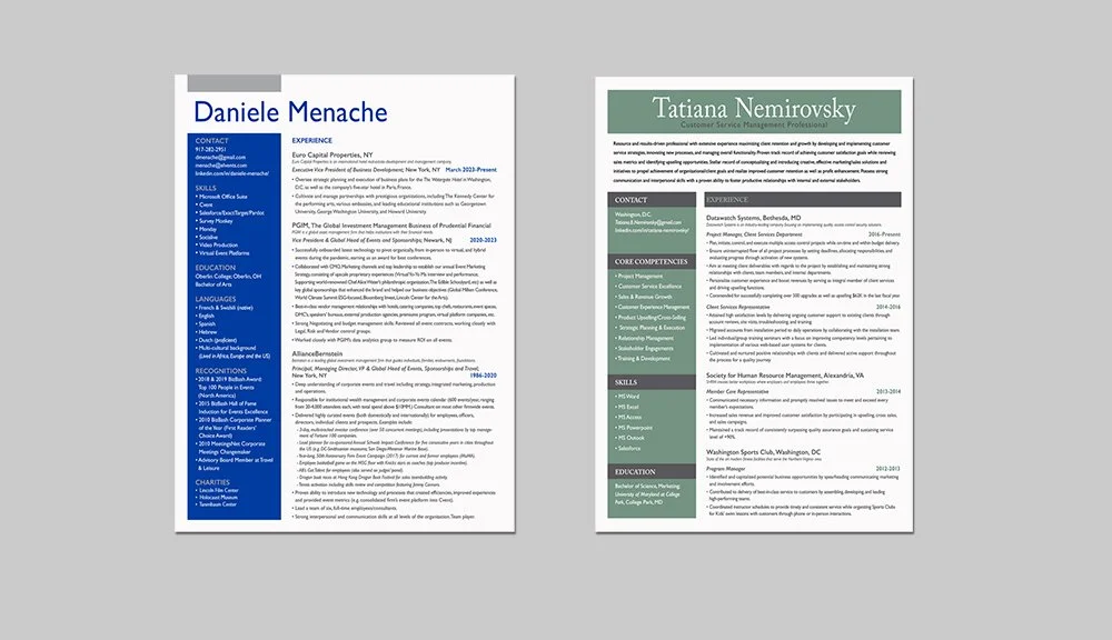 Professional Resumes