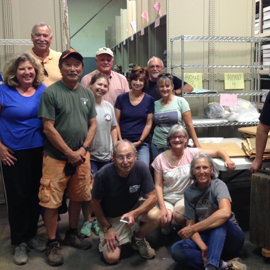 volunteers and Holly at Collections.jpg