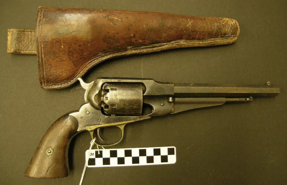 Revolver used as counter gun at Dry Creek Store