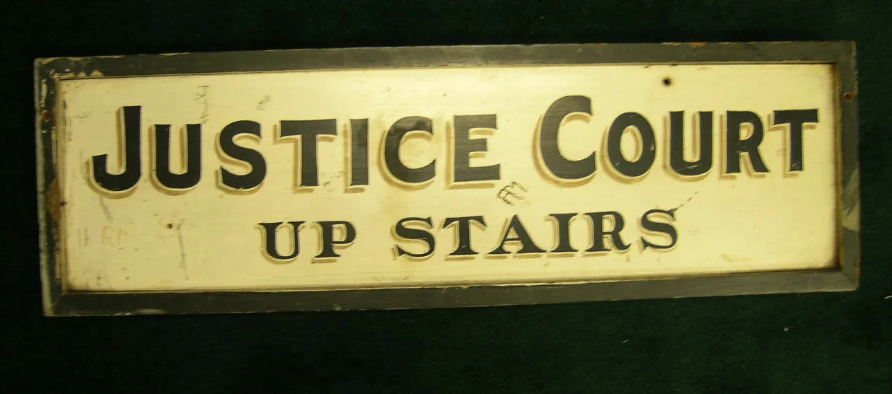 Sign from First City Hall