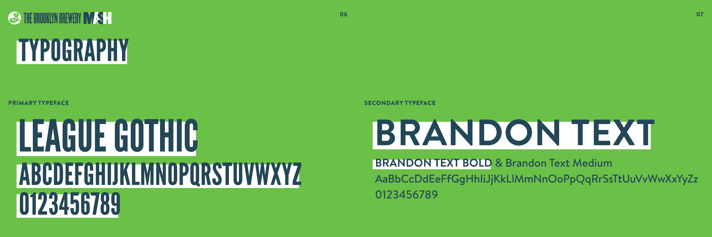 Brooklyn Brewery Mash typography